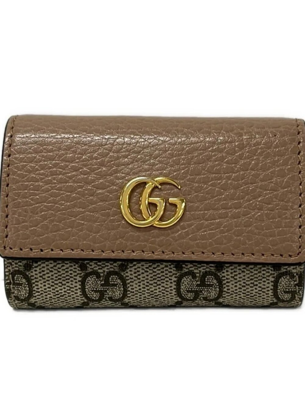 GUCCI GG Marmont/GG Plus/GG Supreme 456118 Beige Dark Brown Gray Beige PVC